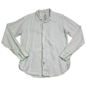 Claurdio Milano Button Up Shirt 100% Linen Men's XL Beach Vacation Miami Cruise